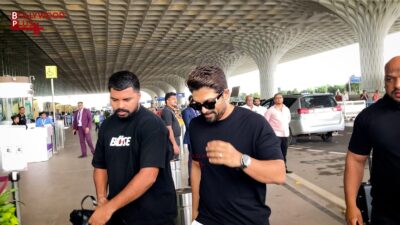 Allu Arjun Flying From Mumbai Spotted At Airport 