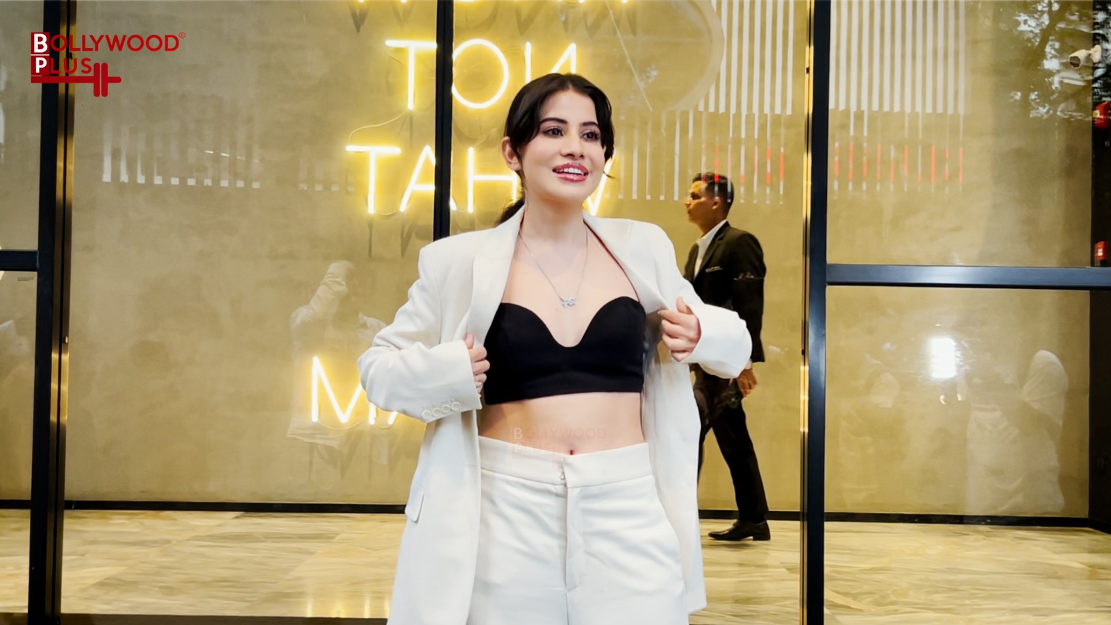 Traitor's Winner Uorfi Javed Spotted At Excel Office. 