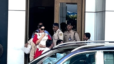 Deepika Padukone Spotted at Kalina Airport with Daughter Dua