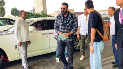 Sanjay Dutt Was Spotted Rolling Up At The Airport
