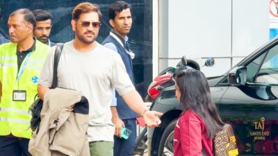 MS Dhoni With Family Spotted At Private Airport At Kalina