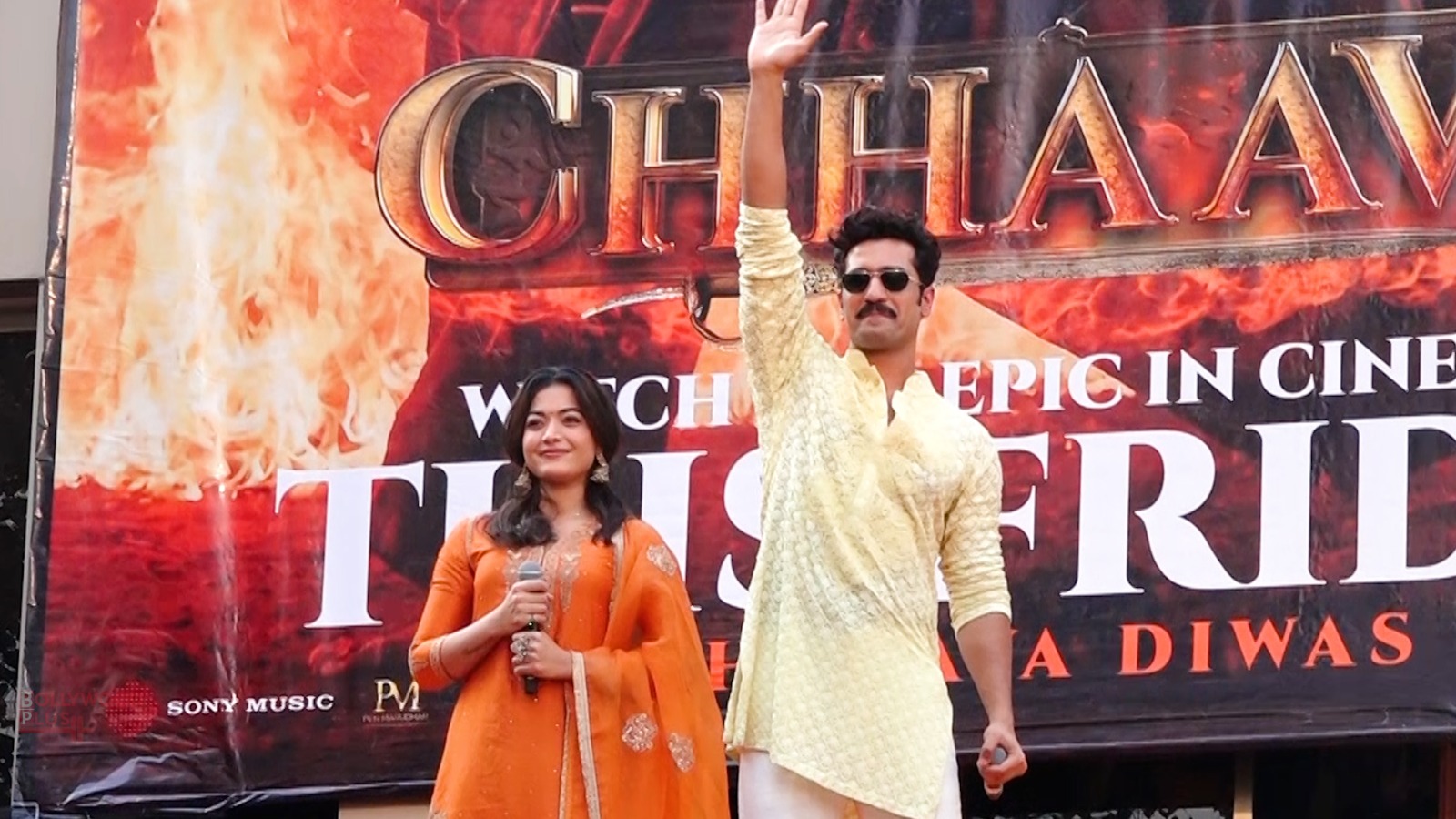 Vicky Kaushal & Rashmika Mandana Visiting Chitra Cinema In Dadar Promoting Chhaava