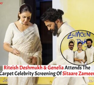 Genelia And Riteish Deshmukh Attends The Red Carpet Screening of Sitaare Zameen Par