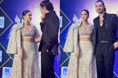 Sunny Leone with husband at Grace The IWMBuzz Digital Awards Season 7