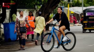 Aaisha Sharma During The Cycling In Morning