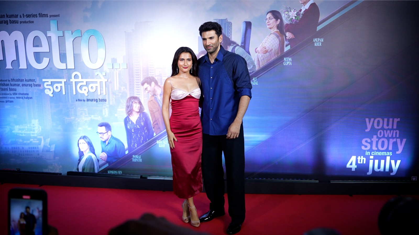 Aditya Roy Kapur & Fatima Sana Shaikh At The Premiere Night of Metro… In Dino